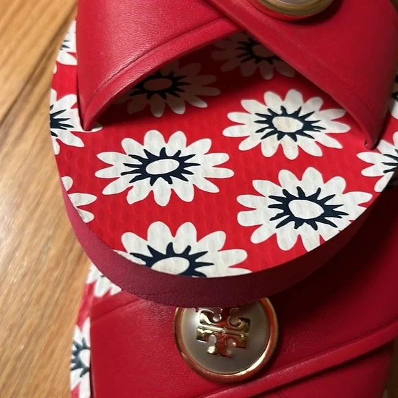 Tory Burch Melody Criss Cross Leather Sandals Sz 9 - Picture 12 of 15